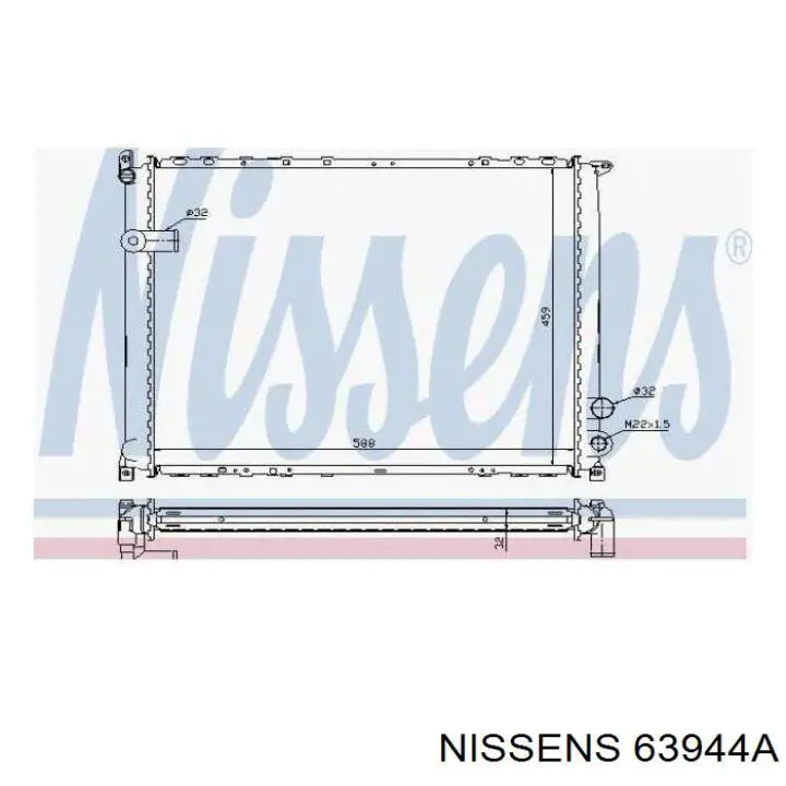 63944A Nissens radiador refrigeración del motor