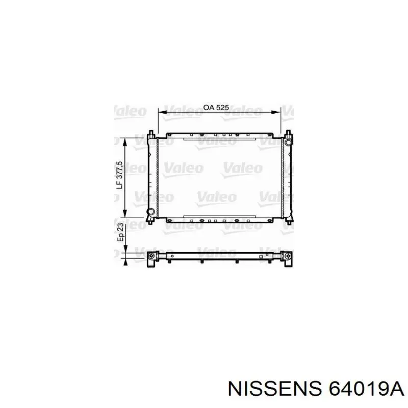 64019A Nissens radiador refrigeración del motor