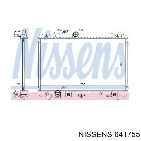 641755 Nissens radiador refrigeración del motor