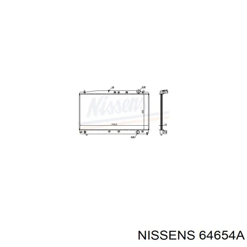 64654A Nissens radiador refrigeración del motor