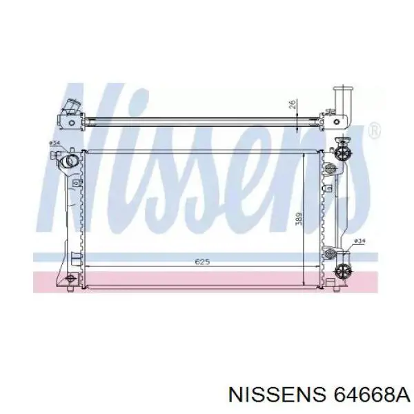 64668A Nissens radiador refrigeración del motor