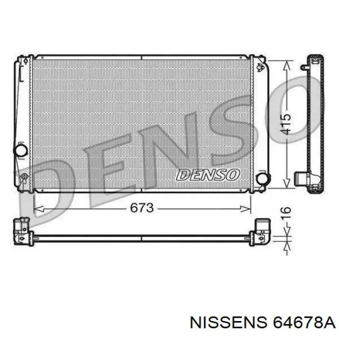 64678A Nissens radiador refrigeración del motor