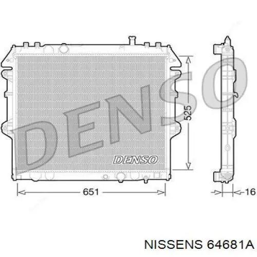 64681A Nissens radiador refrigeración del motor