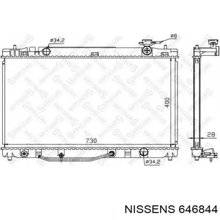 646844 Nissens radiador refrigeración del motor