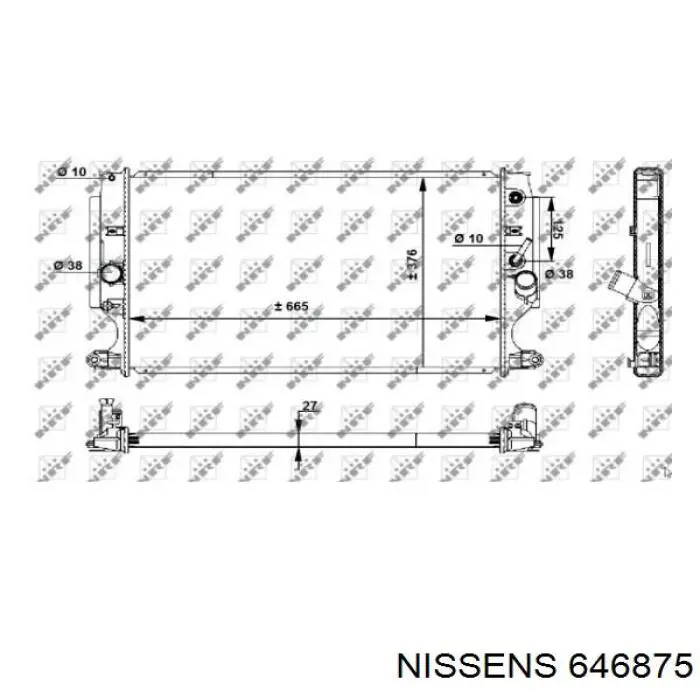 646875 Nissens condensador aire acondicionado