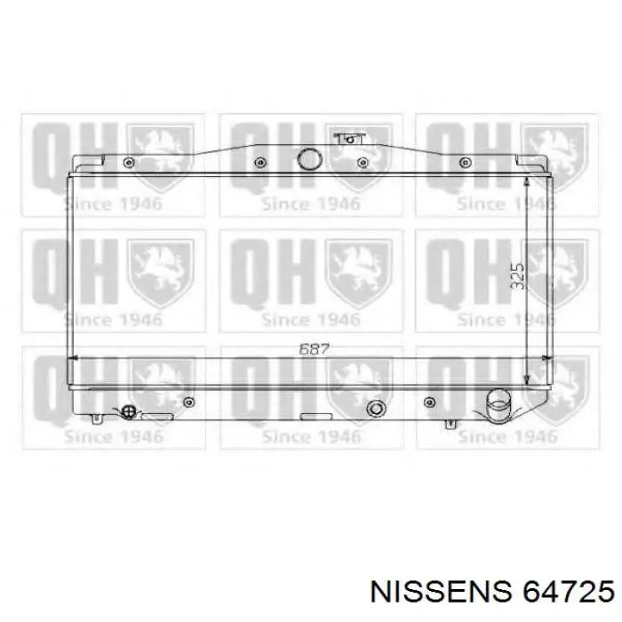 64725 Nissens radiador refrigeración del motor