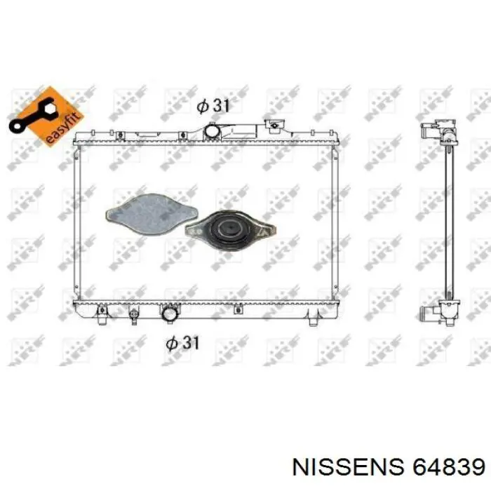 64839 Nissens radiador refrigeración del motor