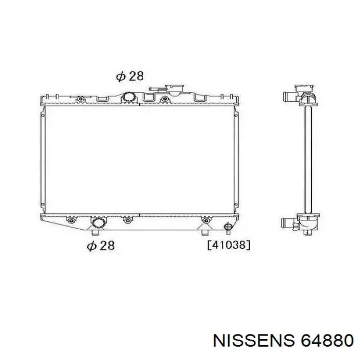 64880 Nissens radiador refrigeración del motor