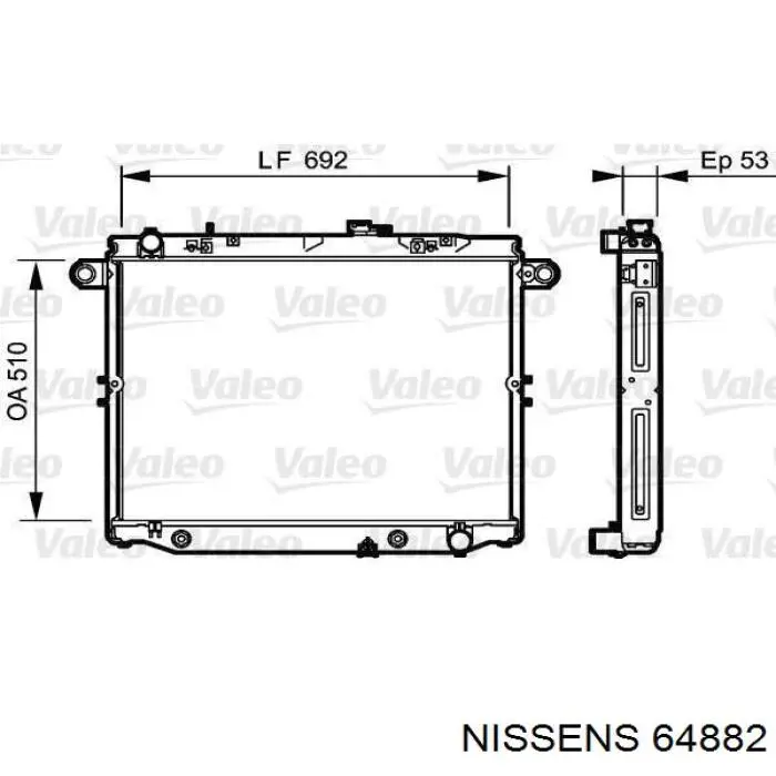 64882 Nissens radiador refrigeración del motor