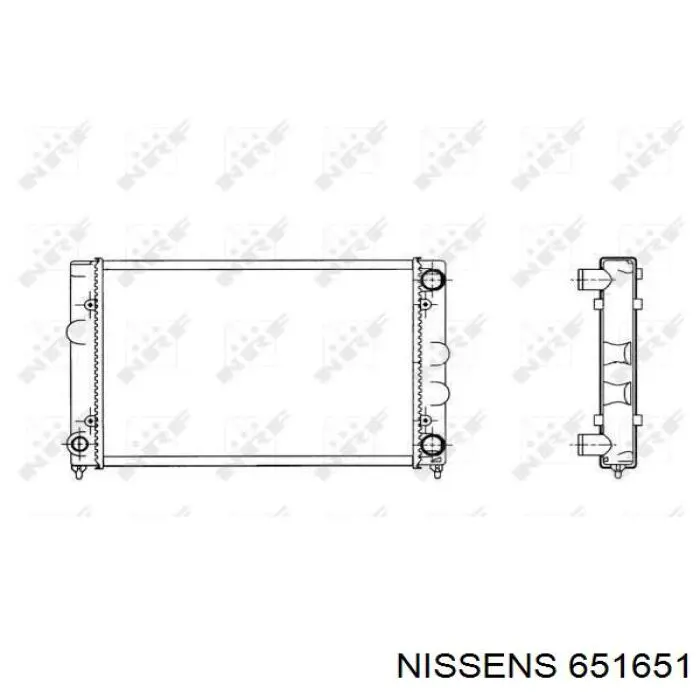 651651 Nissens radiador refrigeración del motor