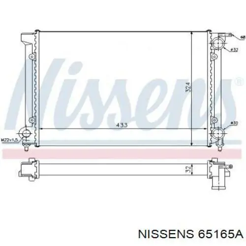 65165A Nissens radiador refrigeración del motor