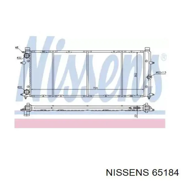 65184 Nissens radiador refrigeración del motor