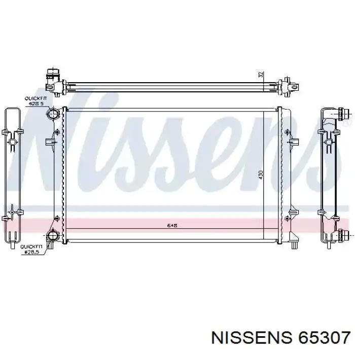 65307 Nissens radiador refrigeración del motor