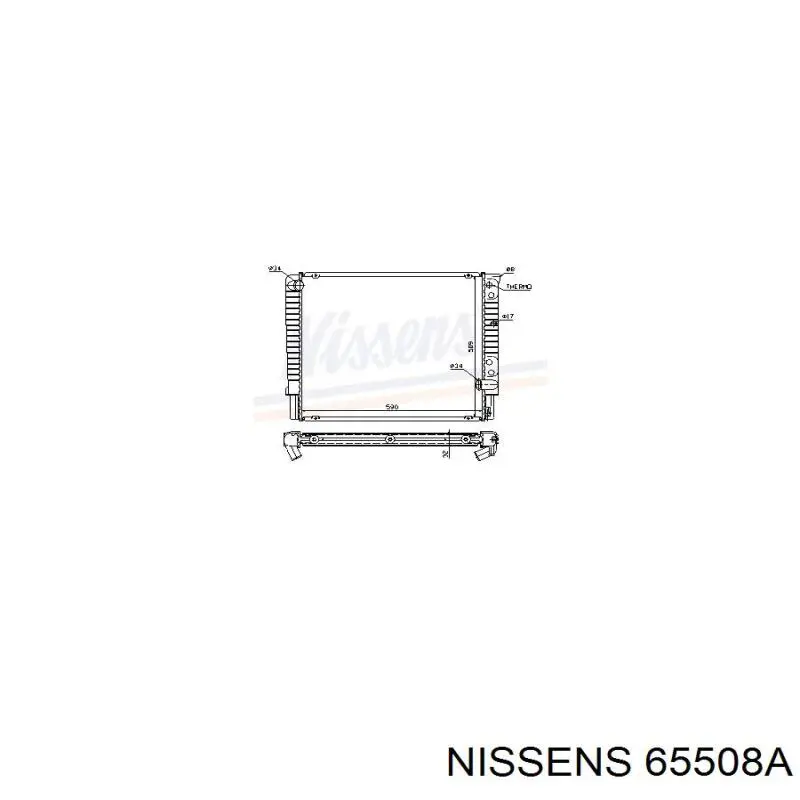 65508A Nissens radiador refrigeración del motor