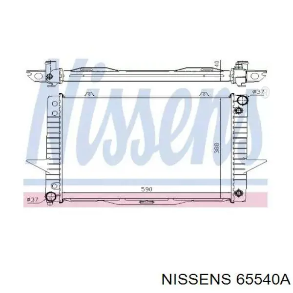 65540A Nissens radiador refrigeración del motor