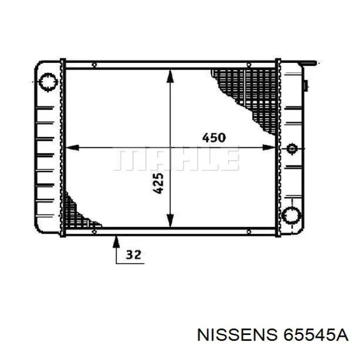 65545A Nissens radiador refrigeración del motor