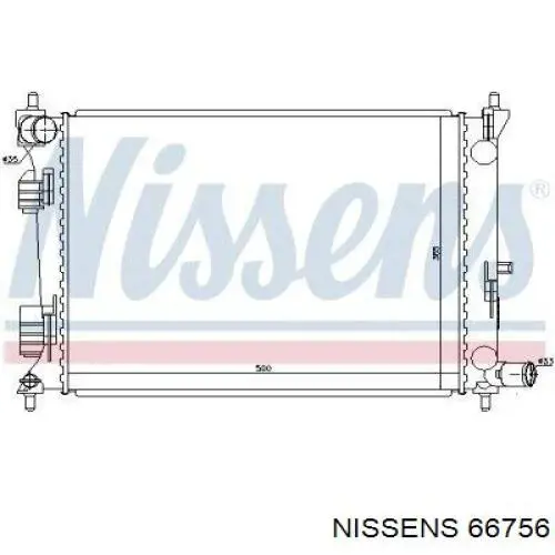 66756 Nissens radiador refrigeración del motor