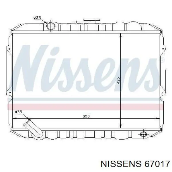 HR171404 Mitsubishi radiador refrigeración del motor