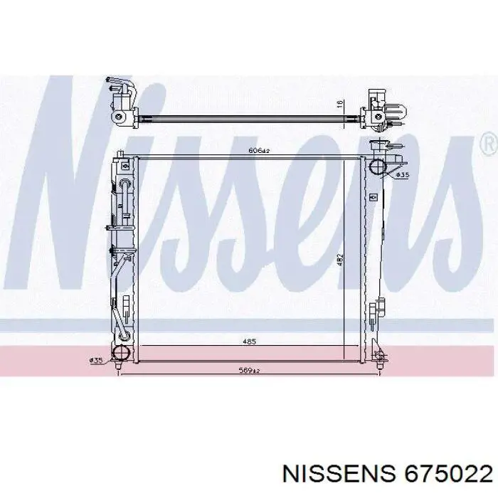 675022 Nissens radiador refrigeración del motor