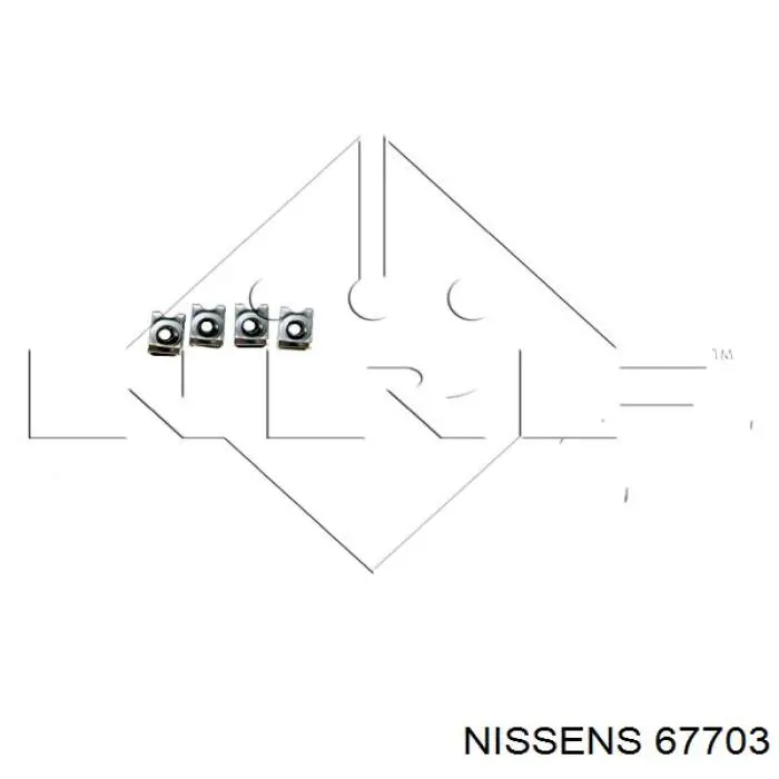 67703 Nissens radiador refrigeración del motor