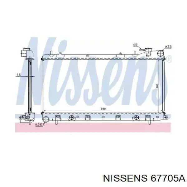 67705A Nissens radiador refrigeración del motor