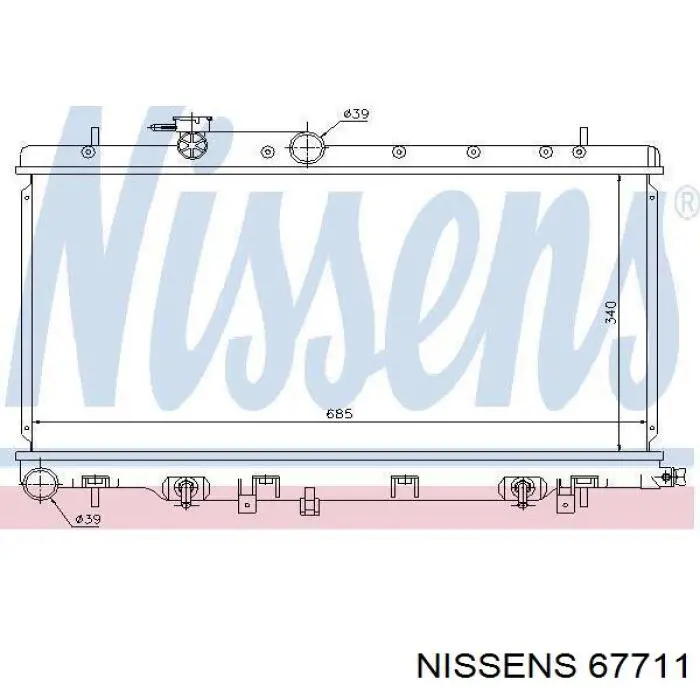 67711 Nissens radiador refrigeración del motor