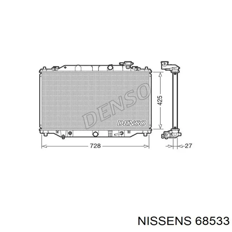 68533 Nissens radiador refrigeración del motor