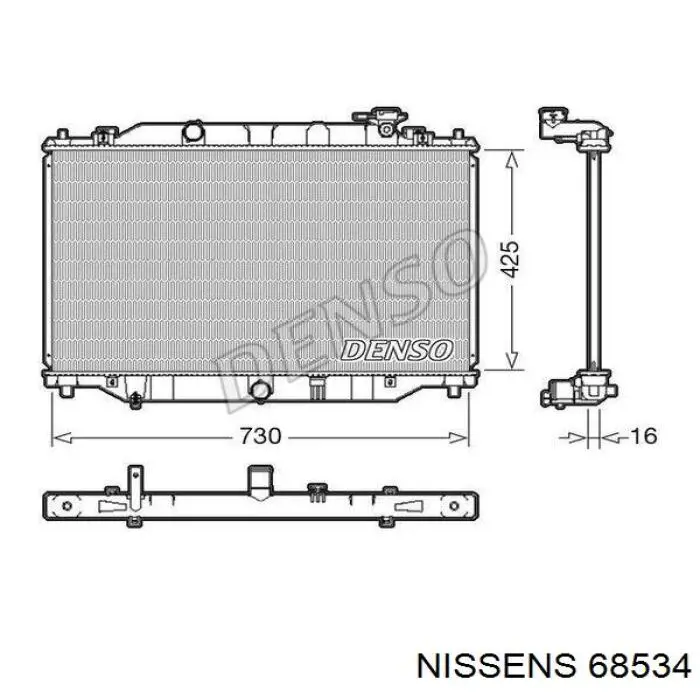 68534 Nissens radiador refrigeración del motor