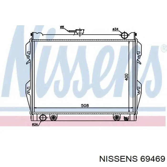 69469 Nissens radiador refrigeración del motor