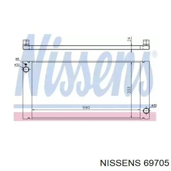 69705 Nissens radiador refrigeración del motor