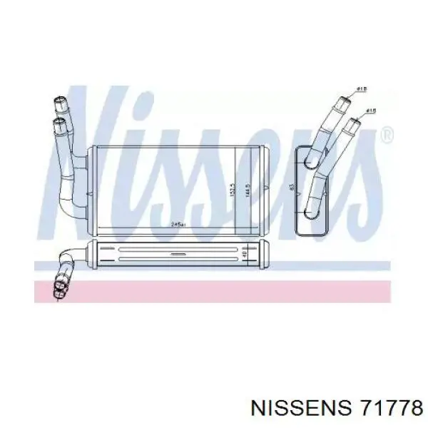 71778 Nissens radiador de calefacción