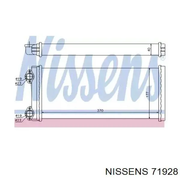 71928 Nissens radiador de calefacción