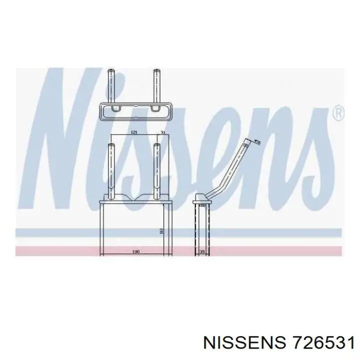 726531 Nissens radiador refrigeración del motor