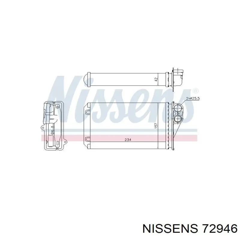 72946 Nissens radiador de calefacción