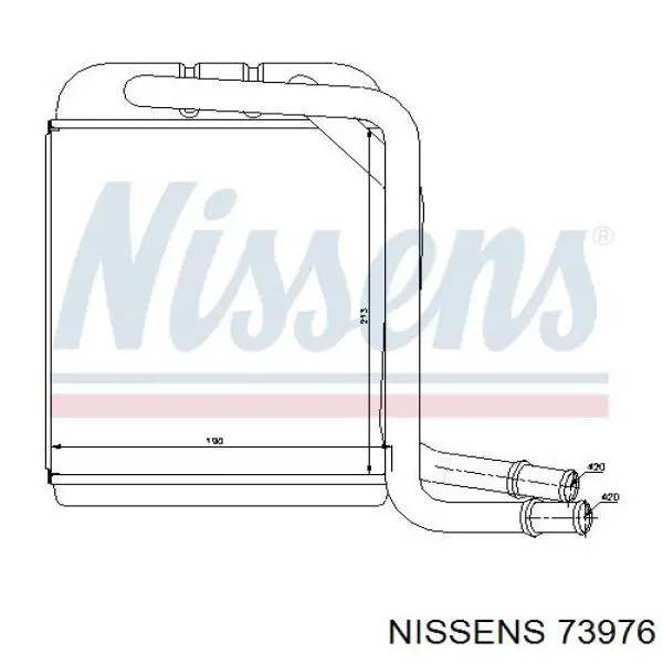 73976 Nissens radiador de calefacción