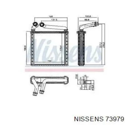 73979 Nissens radiador de calefacción