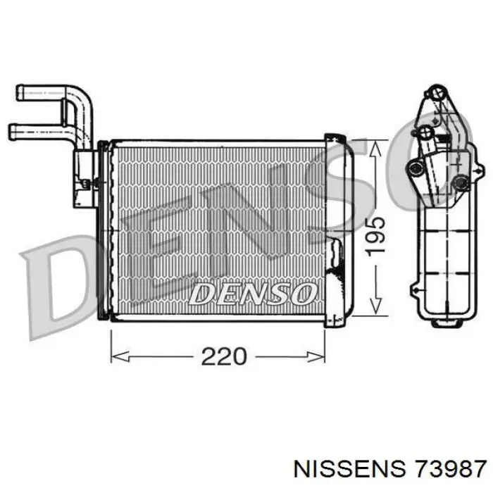 73987 Nissens radiador de calefacción