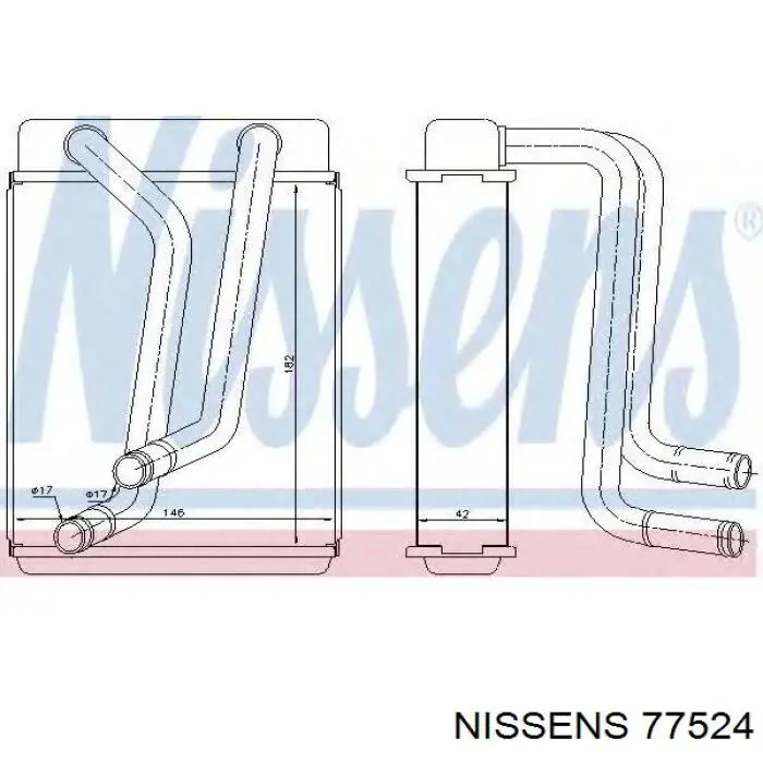 77524 Nissens radiador de calefacción