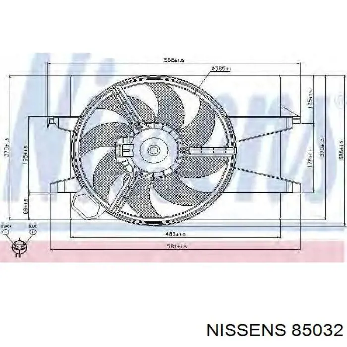  Difusor de radiador, ventilador de refrigeración, condensador del aire acondicionado, completo con motor y rodete para Ford Fusion JU