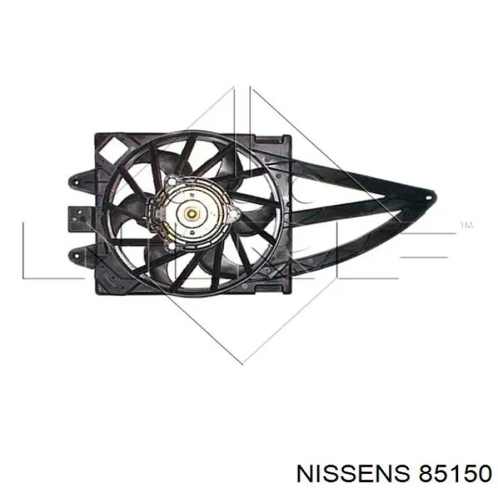 85150 Nissens difusor de radiador, ventilador de refrigeración, condensador del aire acondicionado, completo con motor y rodete