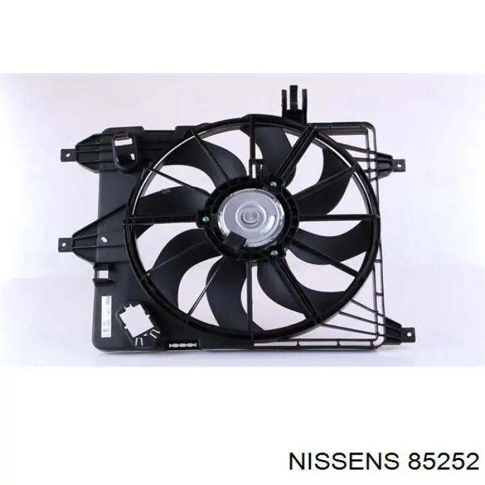 85252 Nissens difusor de radiador, ventilador de refrigeración, condensador del aire acondicionado, completo con motor y rodete