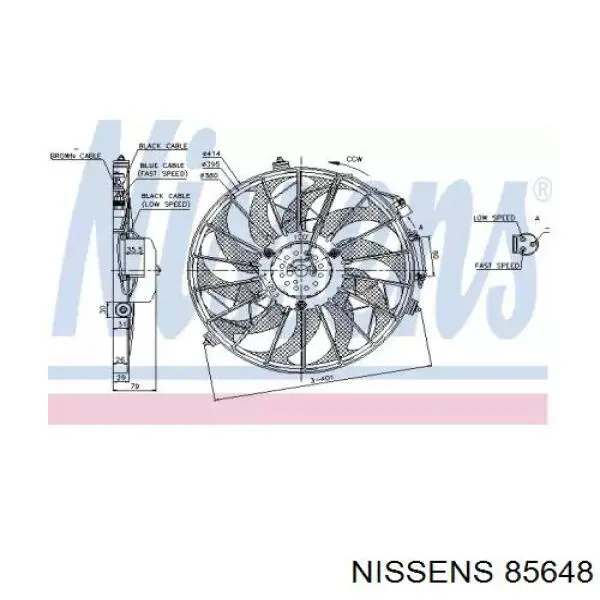 85648 Nissens rodete ventilador, aire acondicionado