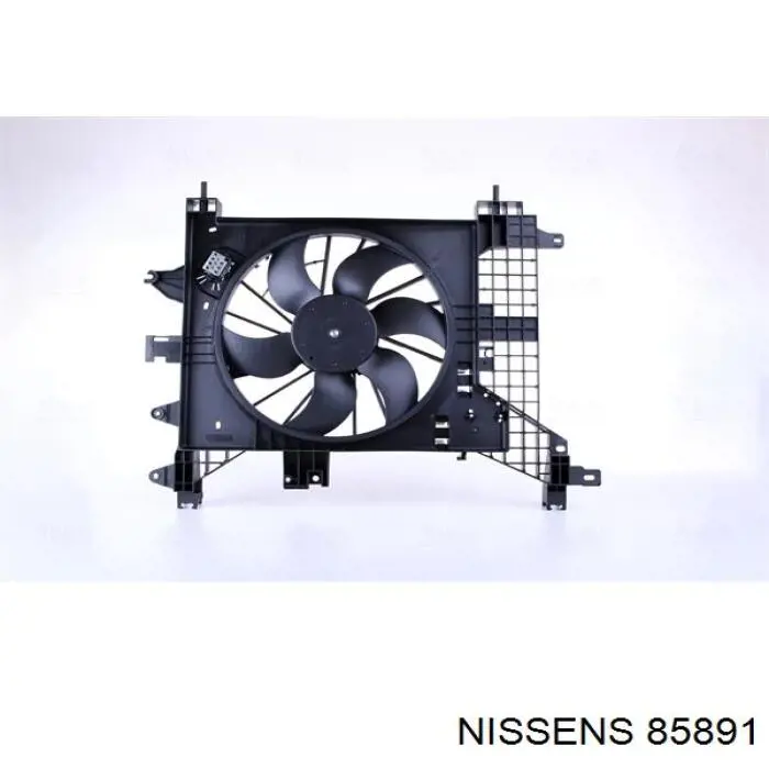 85891 Nissens difusor de radiador, ventilador de refrigeración, condensador del aire acondicionado, completo con motor y rodete