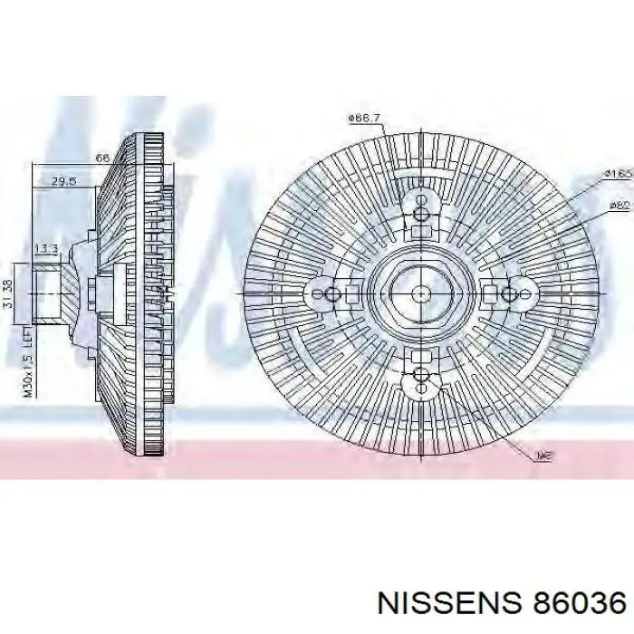 86036 Nissens embrague, ventilador del radiador