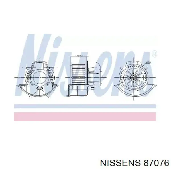 87076 Nissens motor eléctrico, ventilador habitáculo