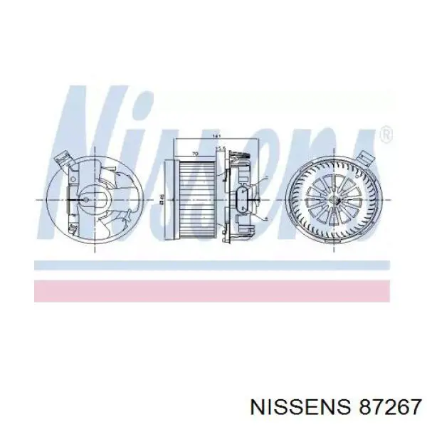 87267 Nissens motor eléctrico, ventilador habitáculo