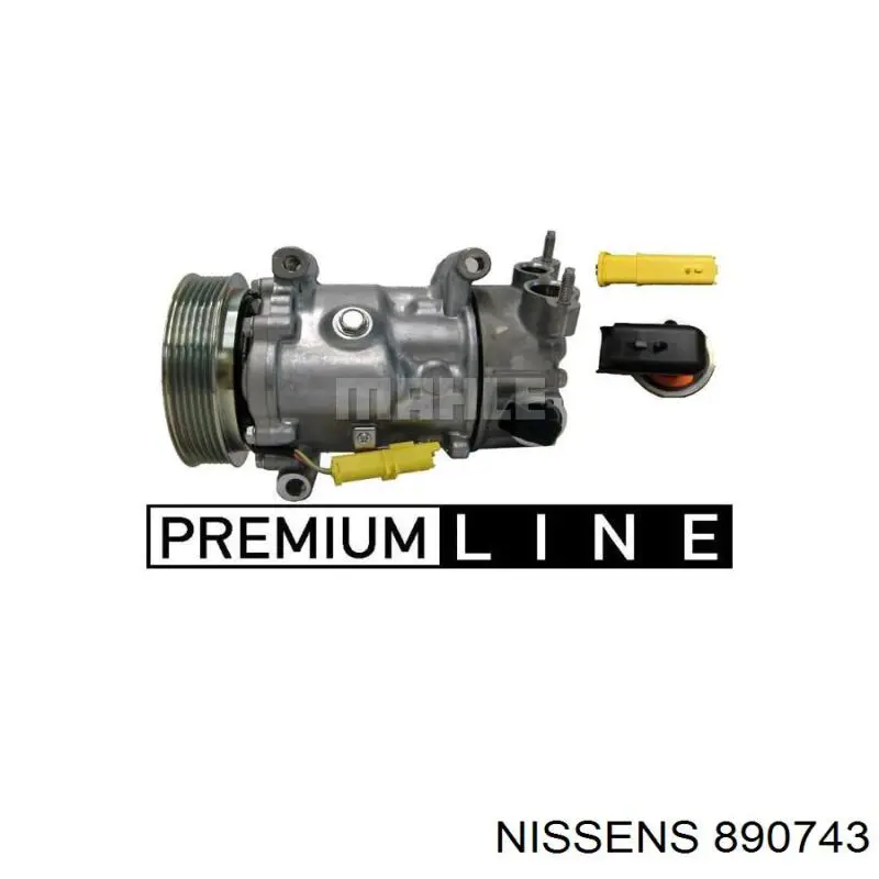 890743 Nissens compresor de aire acondicionado