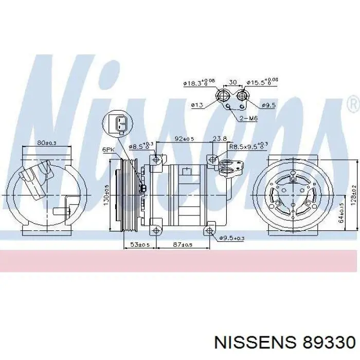 89330 Nissens compresor de aire acondicionado