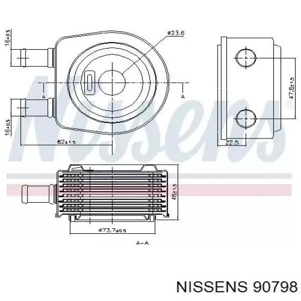 90798 Nissens junta, tapón roscado, colector de aceite