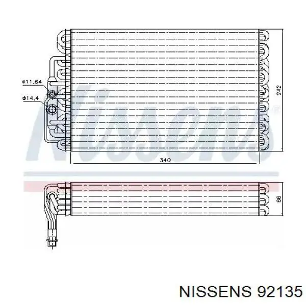  Evaporador, aire acondicionado para Volkswagen Vento 1HX0